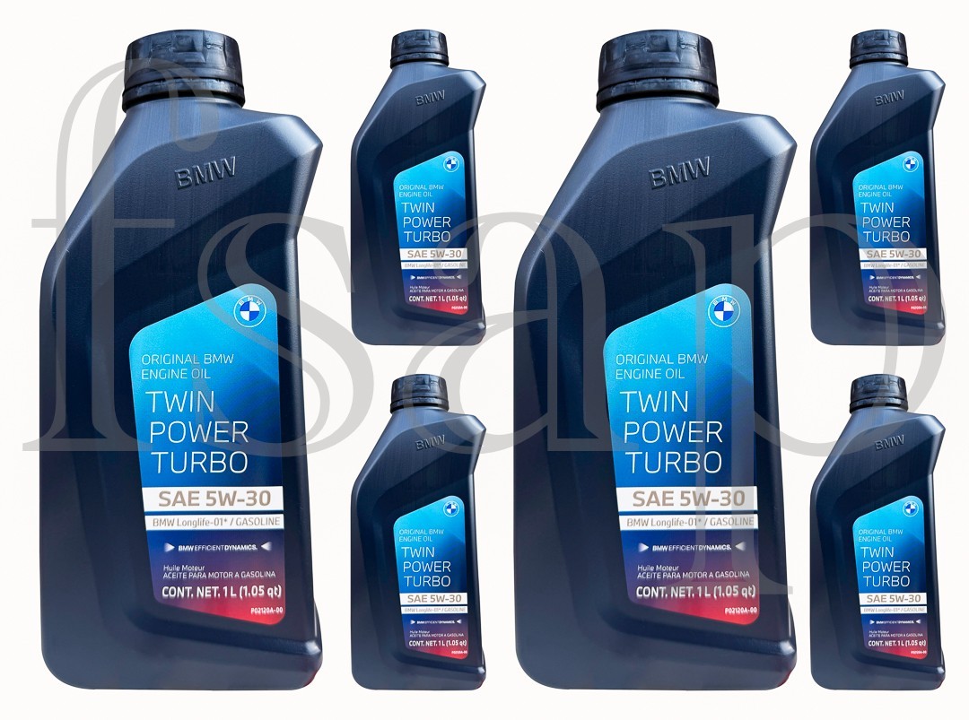 Kit of 6 quarts of Genuine BMW Twin Power Turbo Engine Oil 5w30