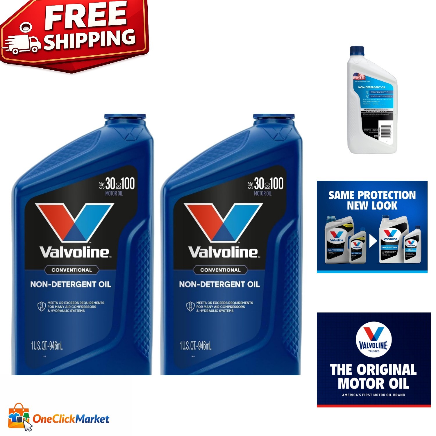 2-Pack SAE 30 Non-Detergent Engine Oil – Prevents Deposits and Ensures Longevity
