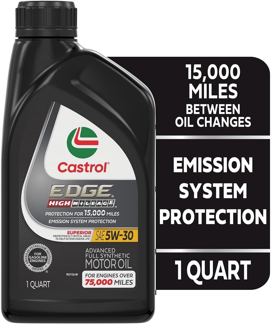 Edge High Mileage 5W-30 Full Synthetic Motor Oil – 32 Fl Oz for Peak Performance