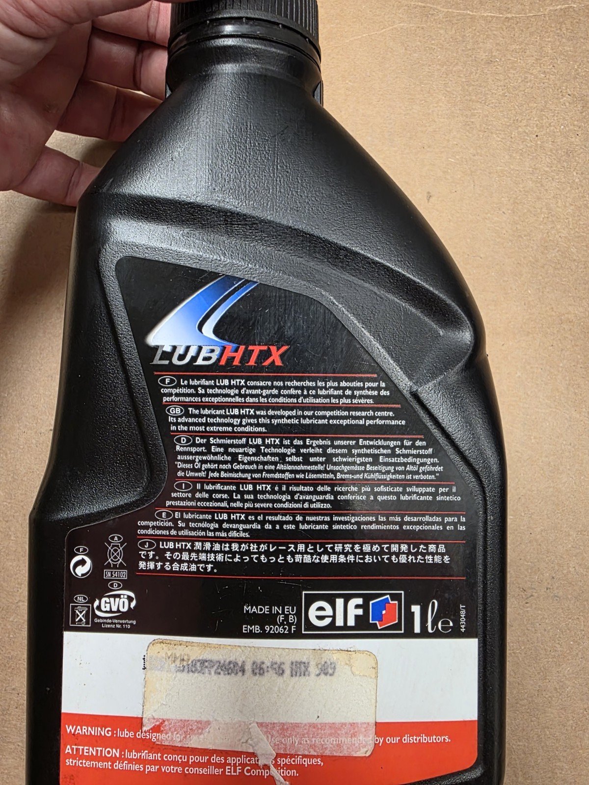 ELF Moto HTX909 2 Stroke Oil, 100% Synthetic Pre-Mix Motorcycle/Kart 25,000 RPM