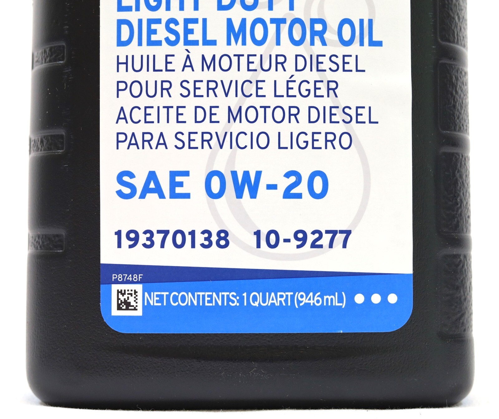 (x6) ACDelco 0W-20 dexosD Diesel Motor Oil 10-9277 19370138 3.0L LM2 LZ0 Duramax