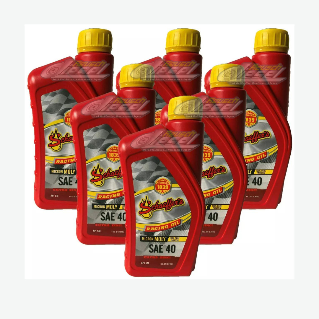 Schaeffer’s Oil Micron Moly #110 SAE 40 Racing Oil w/ Zinc (6 Quarts) #11040