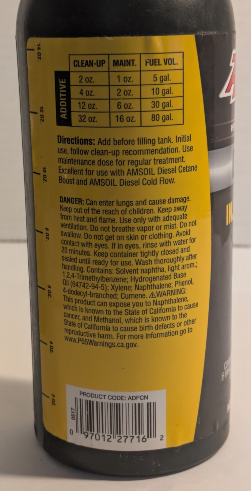 Lot of 2 buttles of 16 fl oz AMSOIL Injector Clean total 32 fl. oz