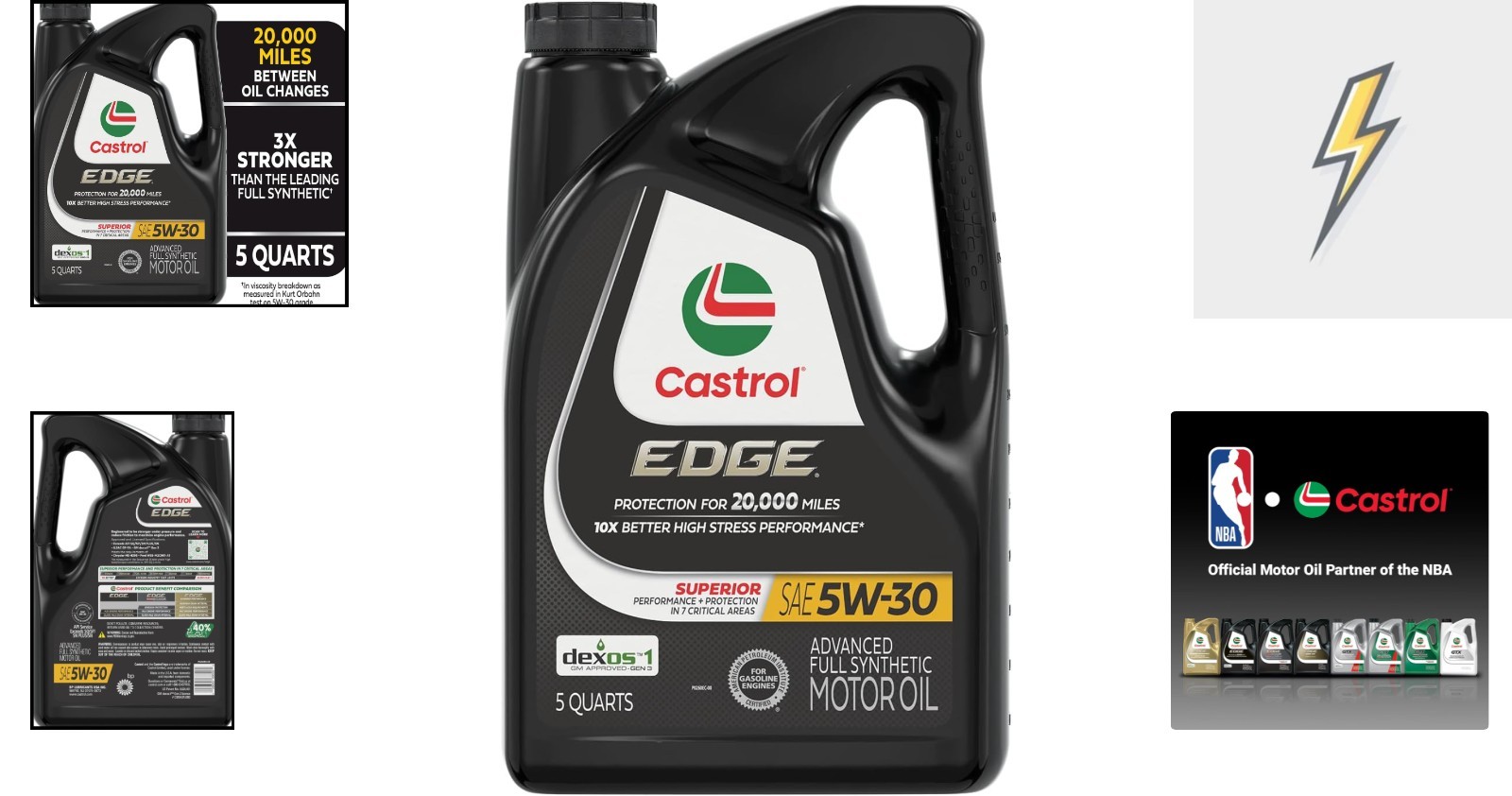 EDGE 5W-30 Advanced Full Synthetic Motor Oil – 5 Quarts for Ultimate Engine Care