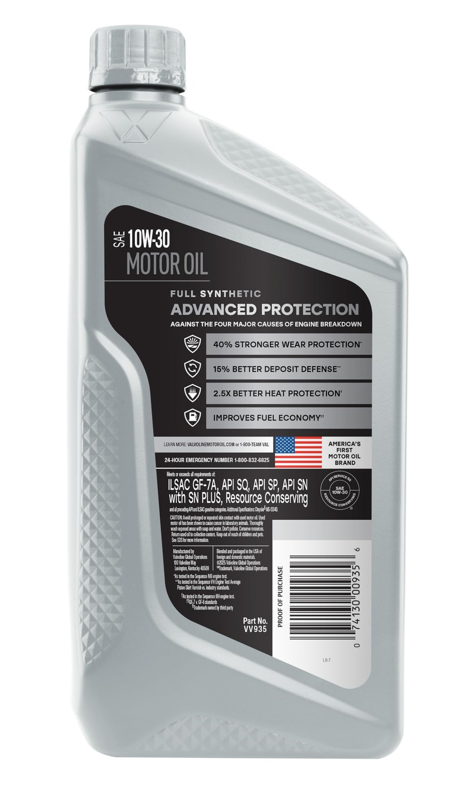 Advanced Full Synthetic Sae 10w-30 Motor Oil 1 Qt