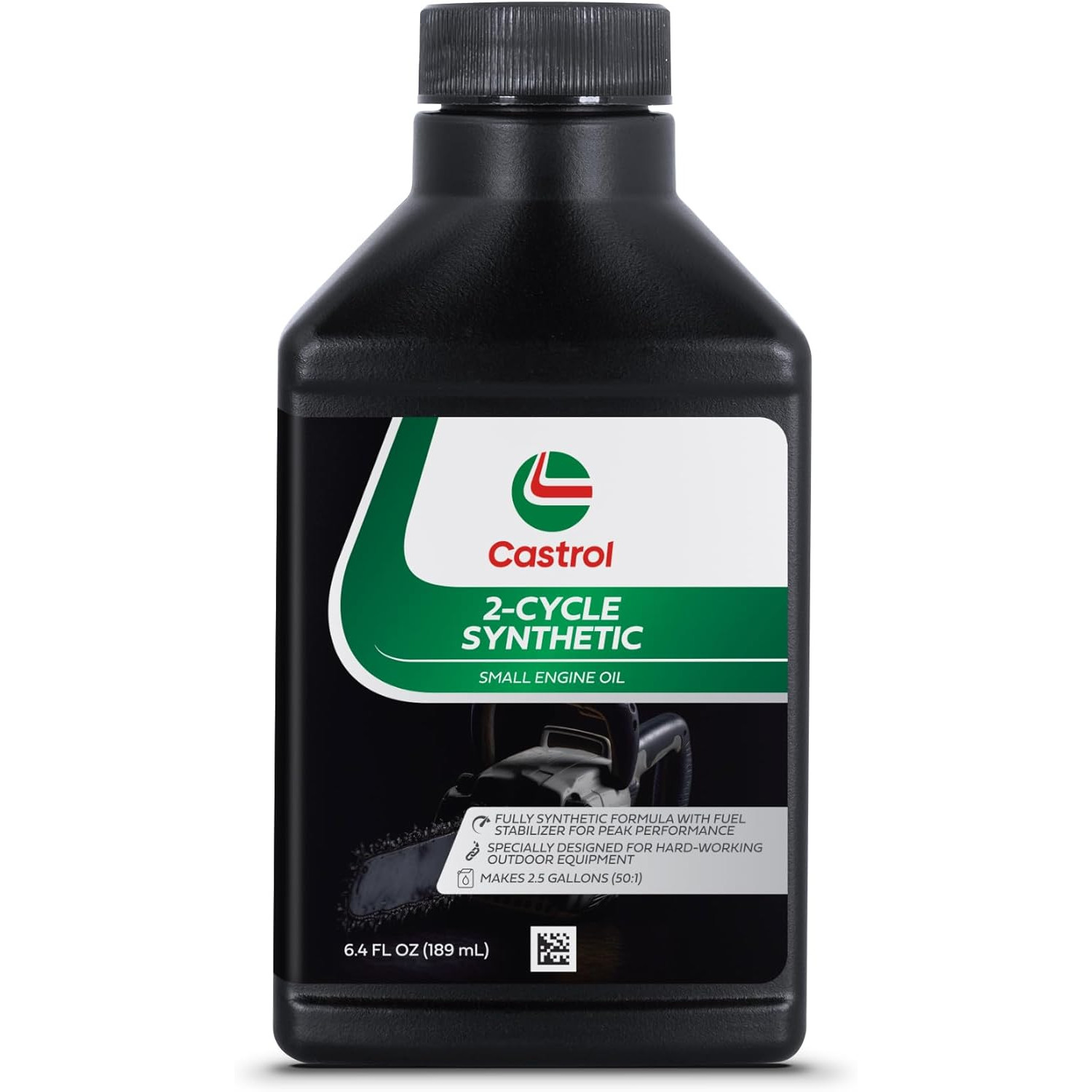 Castrol 215302 2-Cycle Full Synthetic Oil – With Fuel Stabilizer – 6.4oz -1 Pack