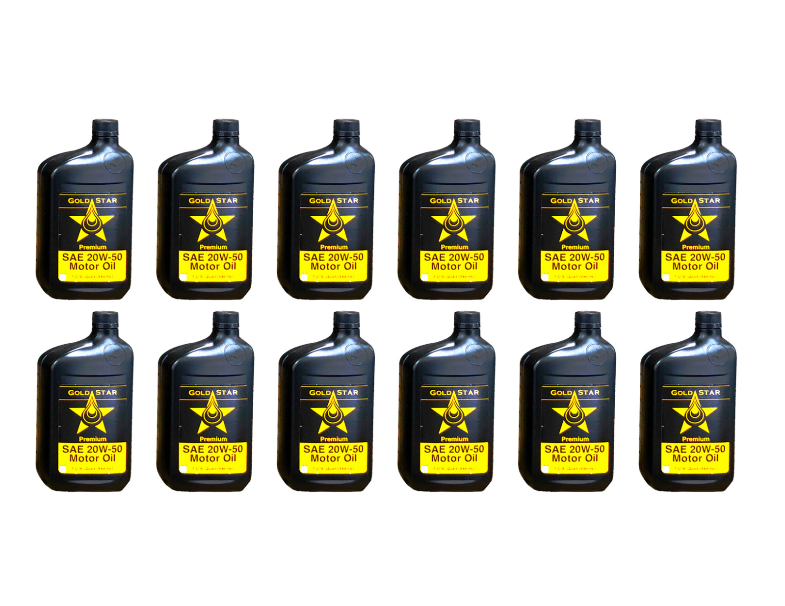Gold Star 20W-50 Synthetic Blend Motor Oil, 12 – 1 Qt Case | Bulk Value Low Cost