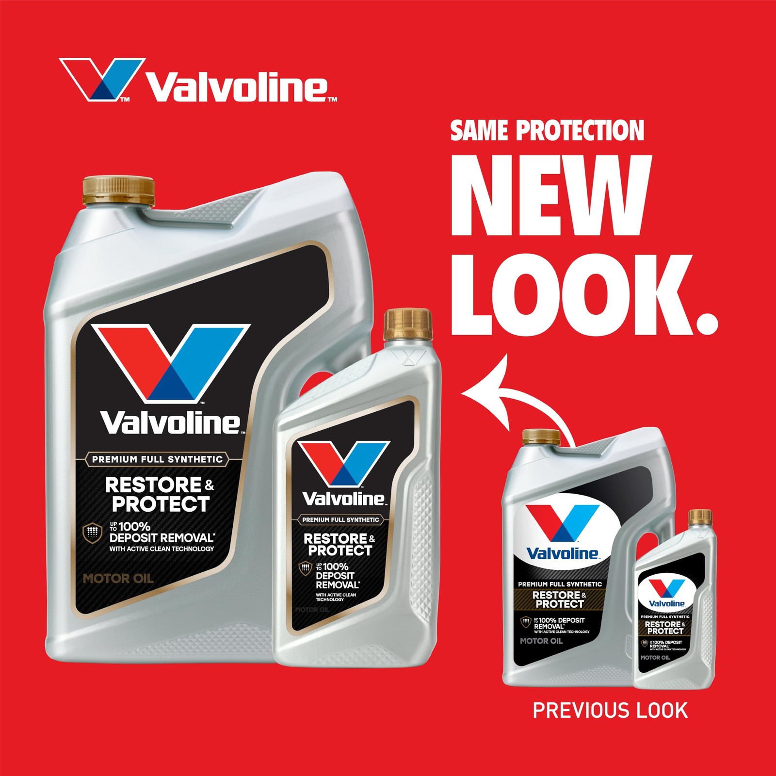 Valvoline Restore & Protect Full Synthetic 5W-20 Motor Oil 1 Quart 1 QT, Gold