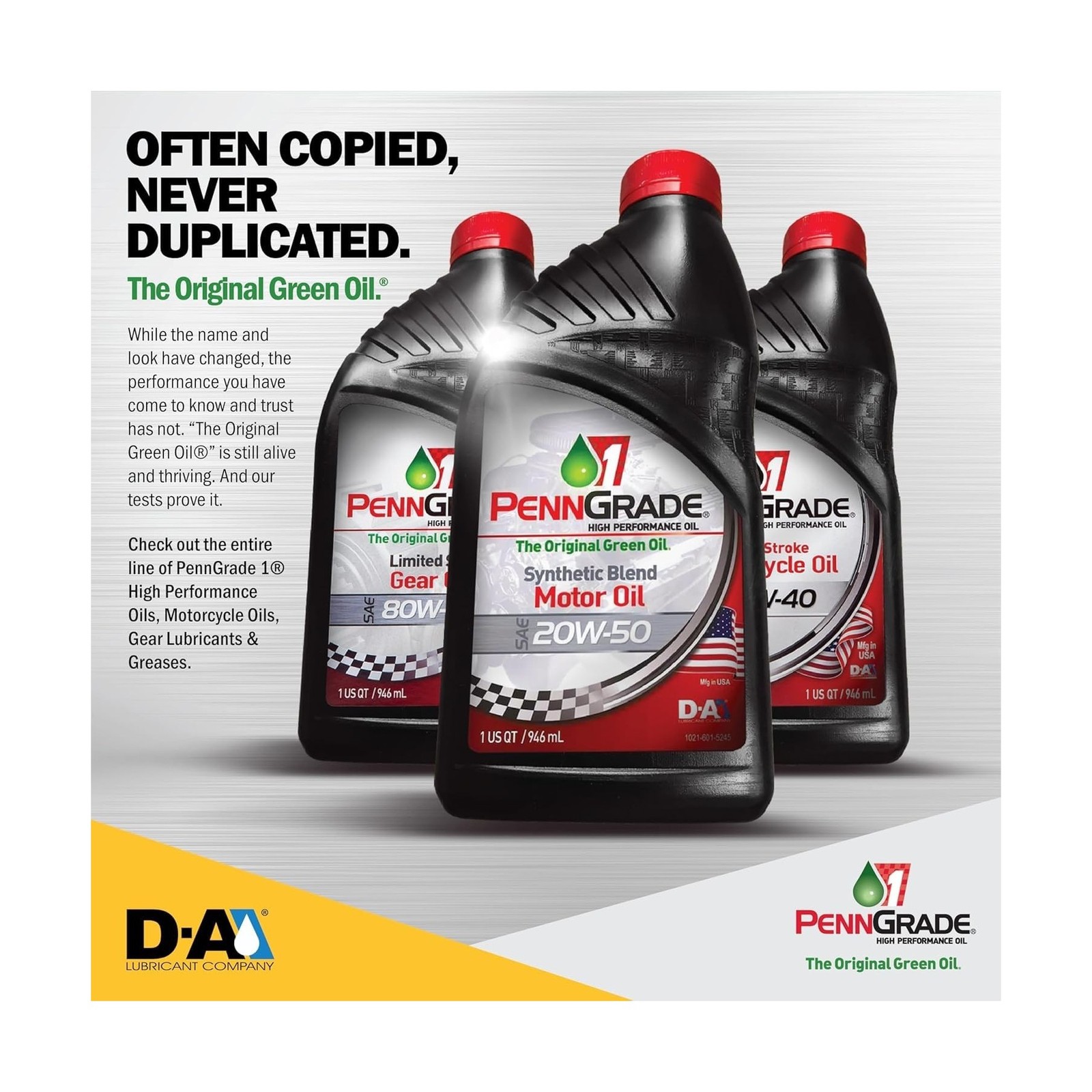 PENN GRADE 1, 71440, Synthetic Blend High Performance Oil SAE 10W-40, 5 Quart…