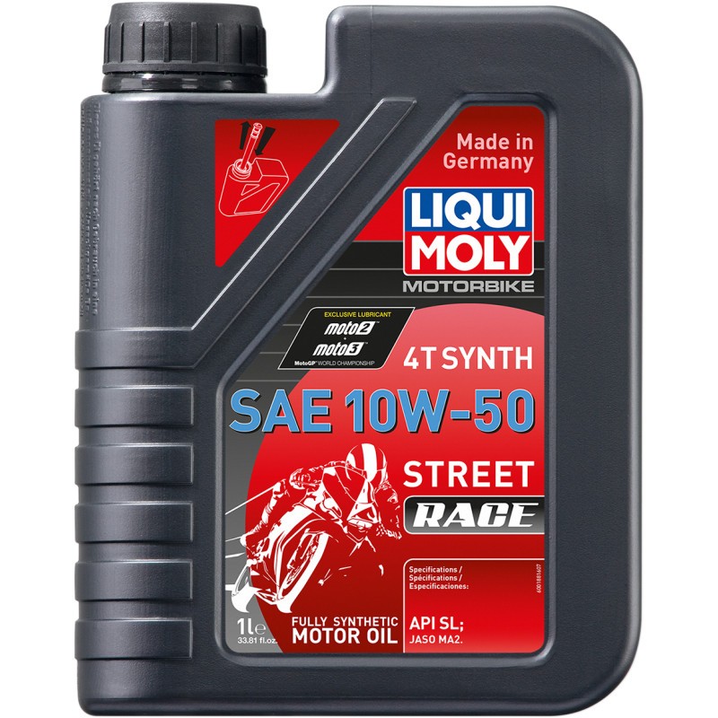 LIQUI MOLY 1L Motorbike 4T Synthetic SAE 10W50 Street Race Oil