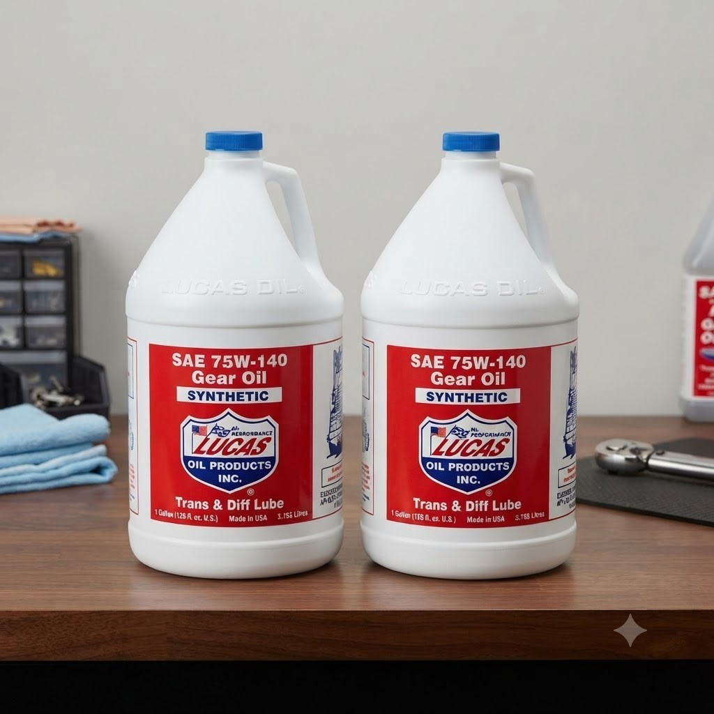 SALE- 2 PACK- LUCAS OIL 10122 Synthetic SAE 75W-140 Gear Oil; 1 Gallon
